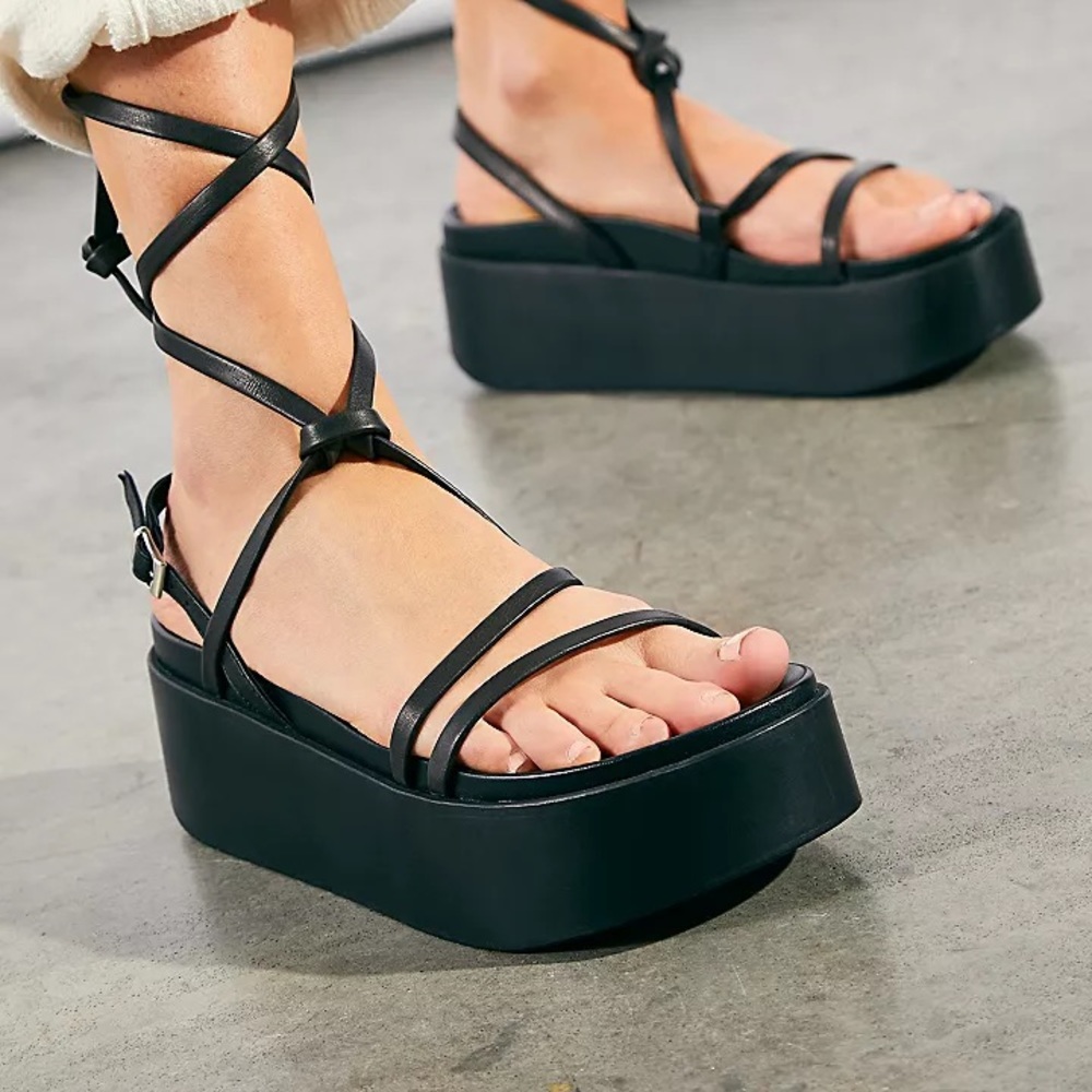 Free People Midnight Mood Gel Flatform Sandals
